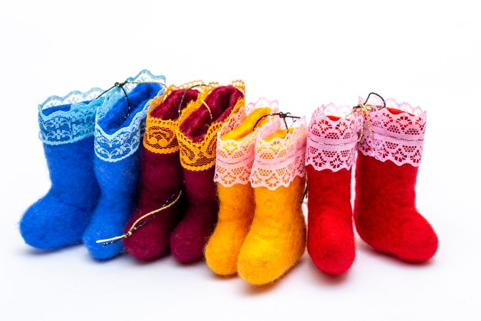 Wool-Blend Sherpa Bootie Slippers